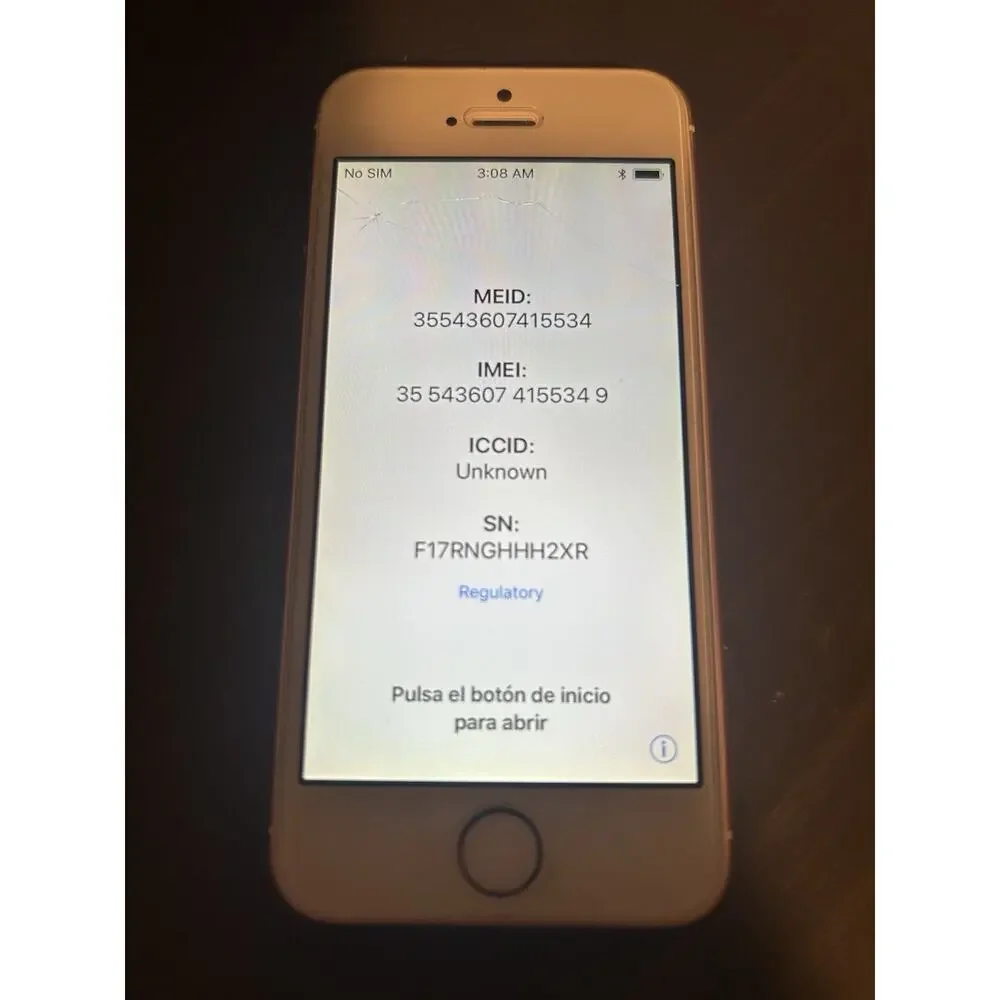 Apple iPhone SE 1st Gen 16GB Rose Gold Verizon Locked Cracked Screen Battery 92%